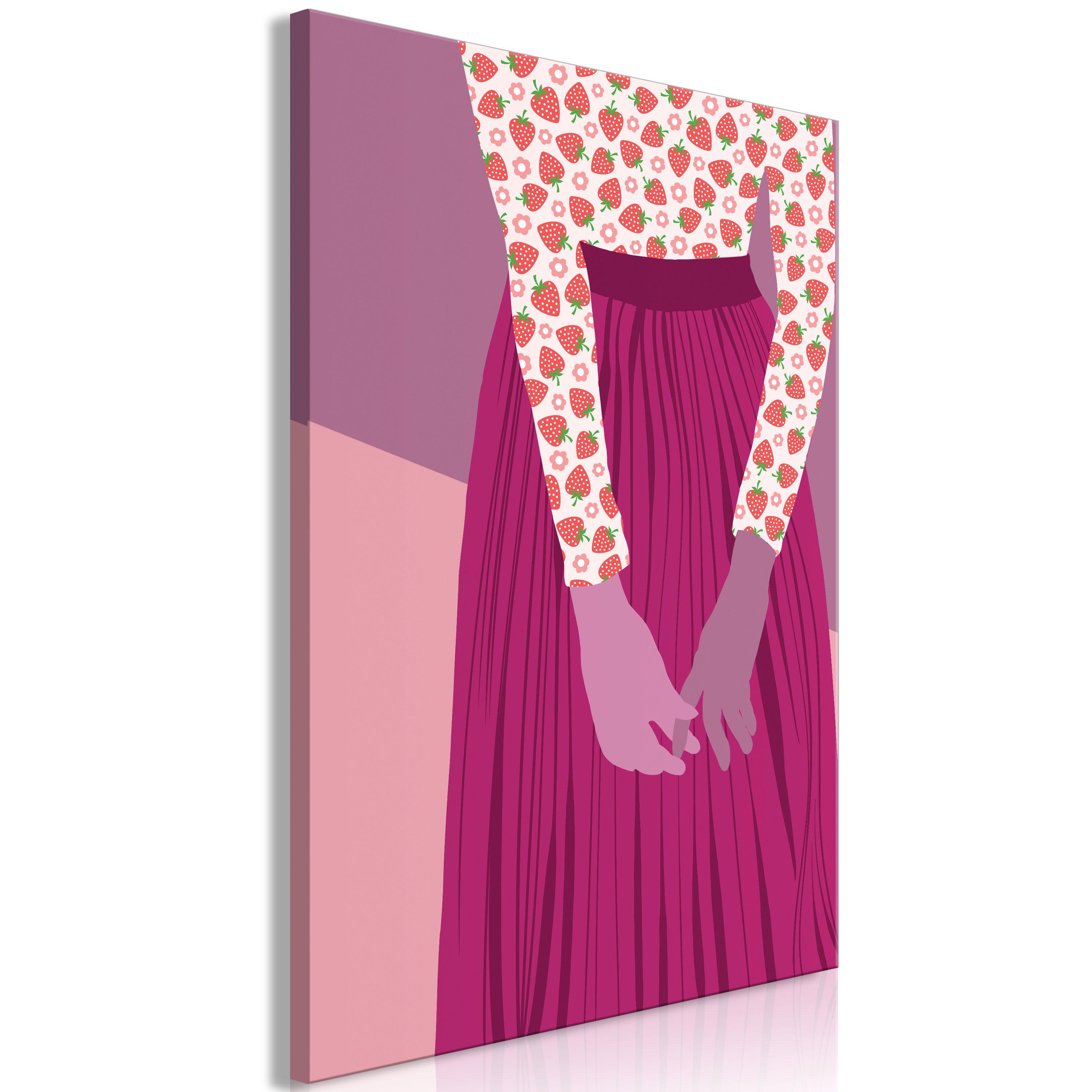KUNSTDRUCK Rosa 60/90 cm - Pink/Lila, Textil (60/90cm) - KUNSTLOFT