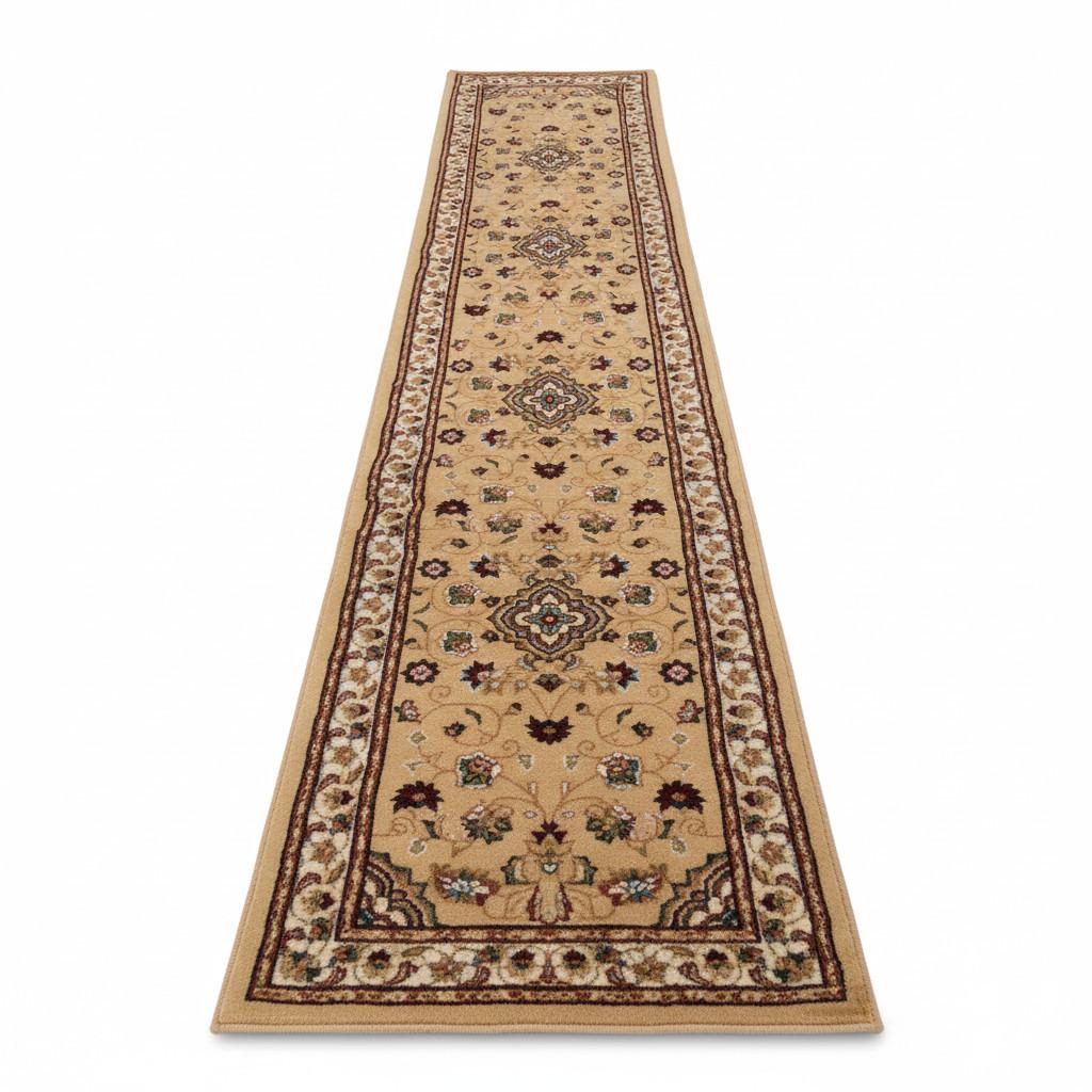 TEPPICH GLAZERT, klassisch-floral, Braun, 66 x 300 cm - Braun, Textil (300/66cm) - KADIMA DESIGN