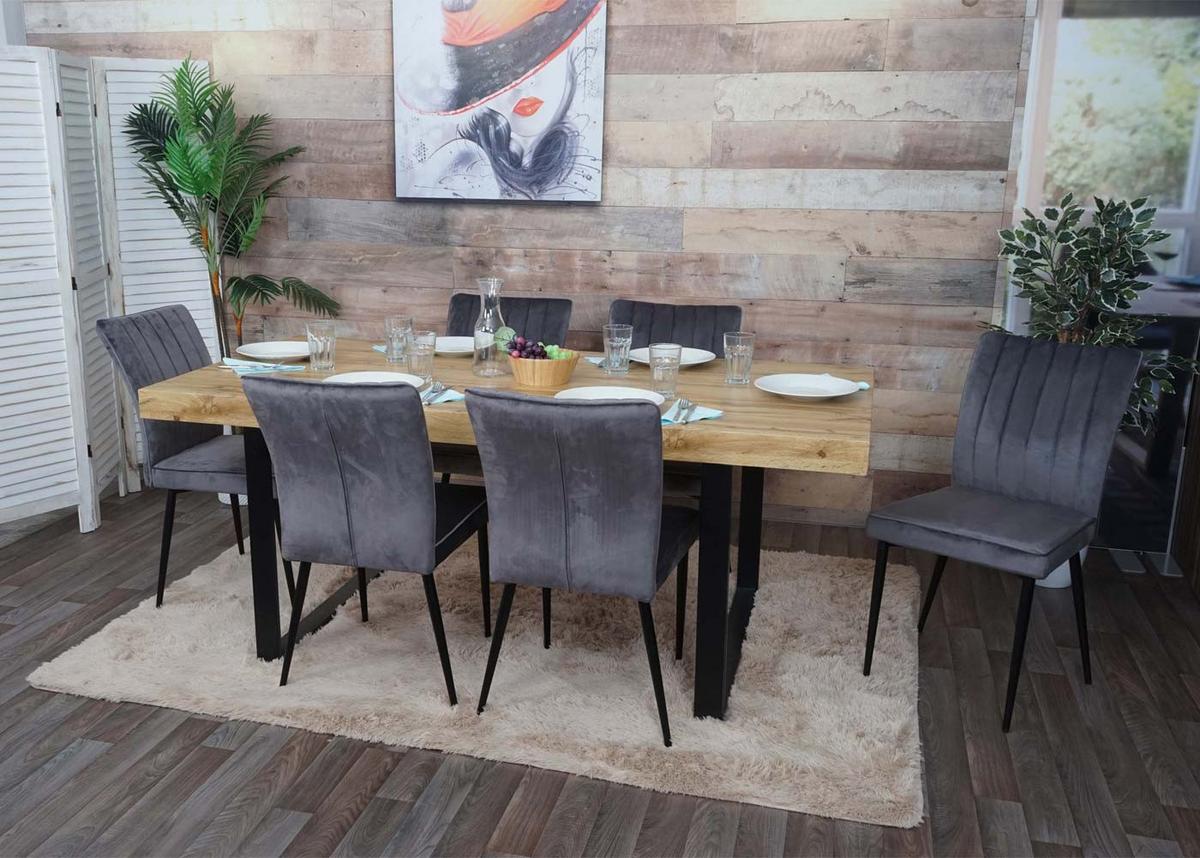 ESSZIMMERSTUHL Grau 2er-Set - Dunkelgrau/Grau, Textil (50/88/64cm) - MCW