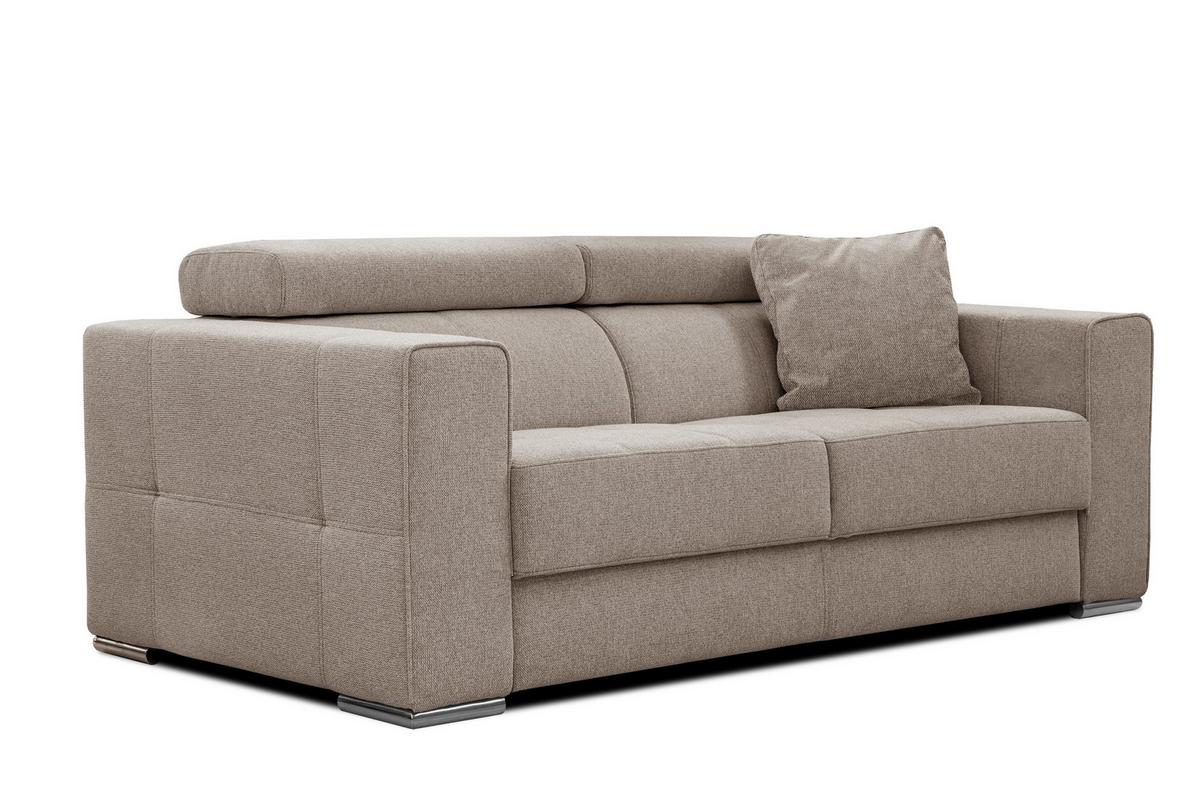 SOFA QUARTZ 3-Sitzer, taupe - Taupe, Holzwerkstoff/Textil (202/80/102cm) - Wozimo