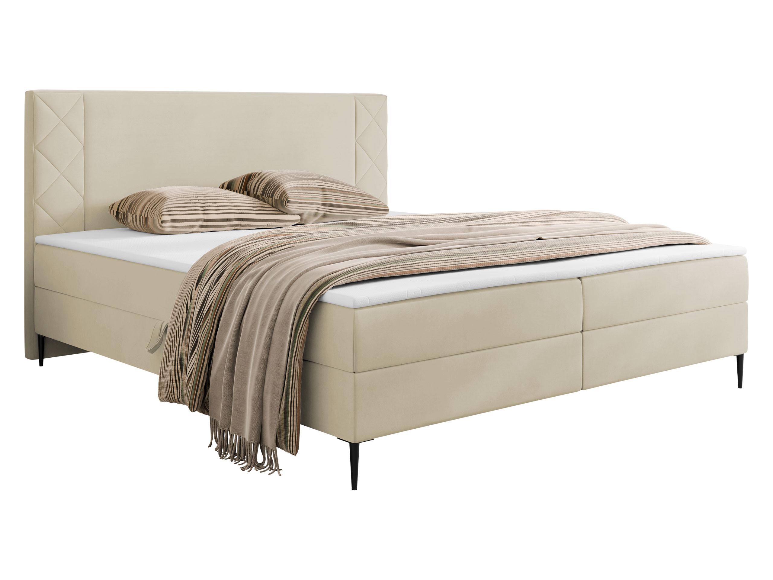 BOXBETT Portes - H3 - Creme/Schwarz, Holzwerkstoff/Textil (160/200cm) - MIRJAN24