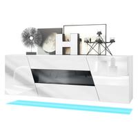 SIDEBOARD Houston Schwarz Hochglanz - Schwarz Hochglanz, Holzwerkstoff (178/57.5/38.5cm) - Vladon