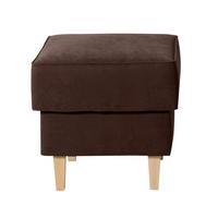 HOCKER Karlen Bezug Veloursstoff Buche natur / braun - Buchefarben/Braun, Kunststoff (53/45/53cm) - 58aufmkessel