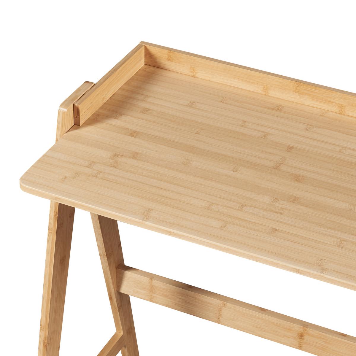 SCHREIBTISCH Härryda - Naturfarben, Naturmaterialien/Bambusholz (47/107/81cm) - [en.casa]