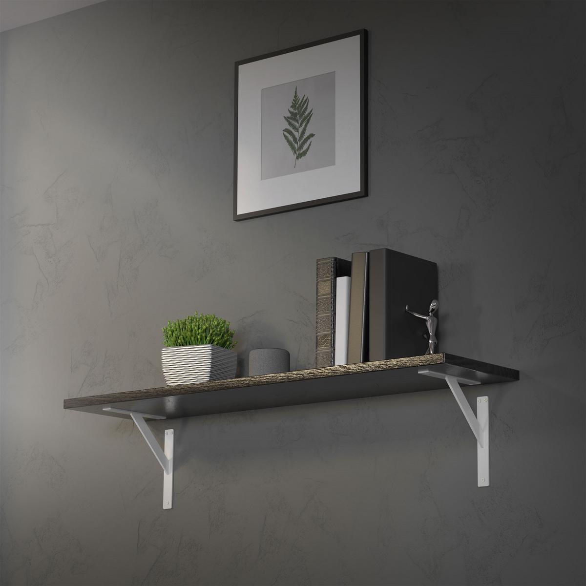 REGALHALTERUNGEN - Weiß, Metall (24/24/3cm) - ML-DESIGN