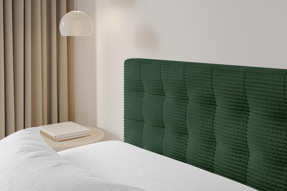 POLSTERBETT mit Bettkasten und Lattenrost, Boxbett ohne Matratze - PARI 180x200 Grün - Olivgrün, Holzwerkstoff/Textil (180/200cm) - ALTDECOR