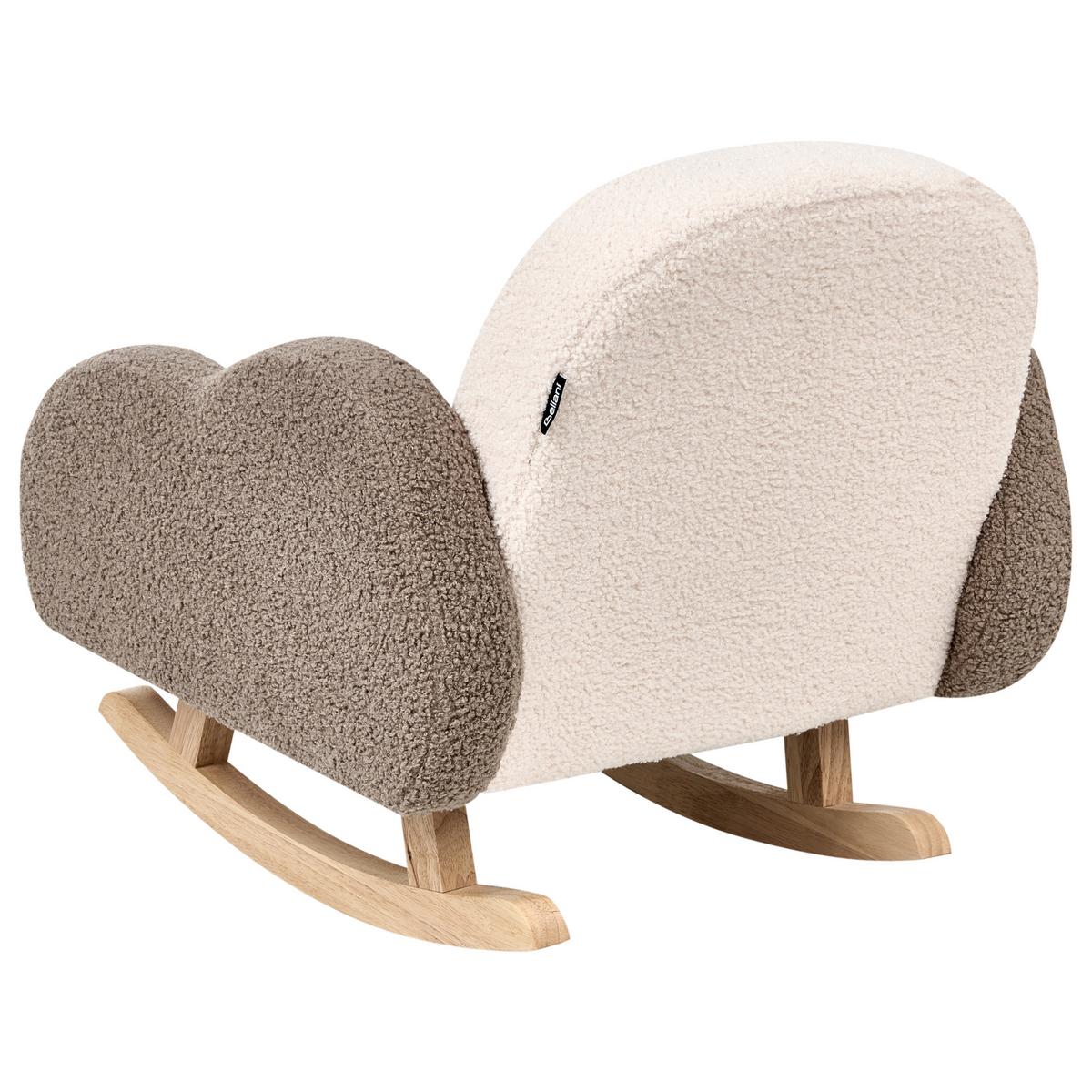 KINDERSCHAUKELSTUHL Wolke Bouclé Beige Skare - Taupe, Textil (54/52/54cm) - Beliani