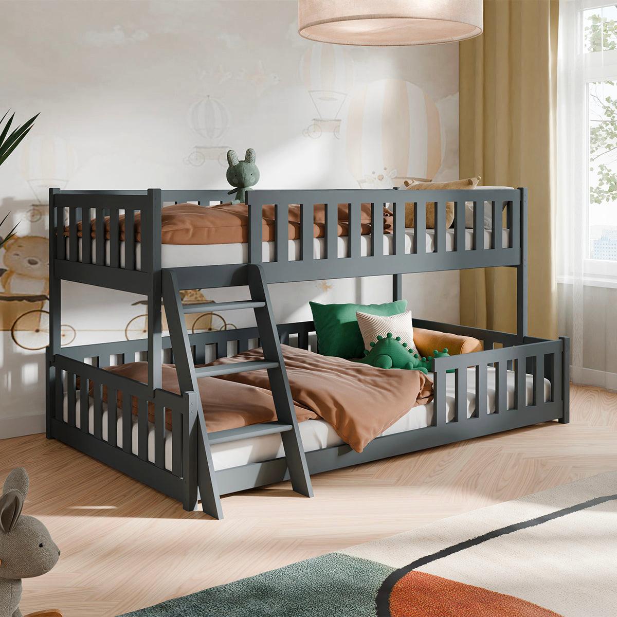 ETAGENBETT 120/200 Léane Anthrazit - Grau, Holz (120/200cm) - Petits-meubles