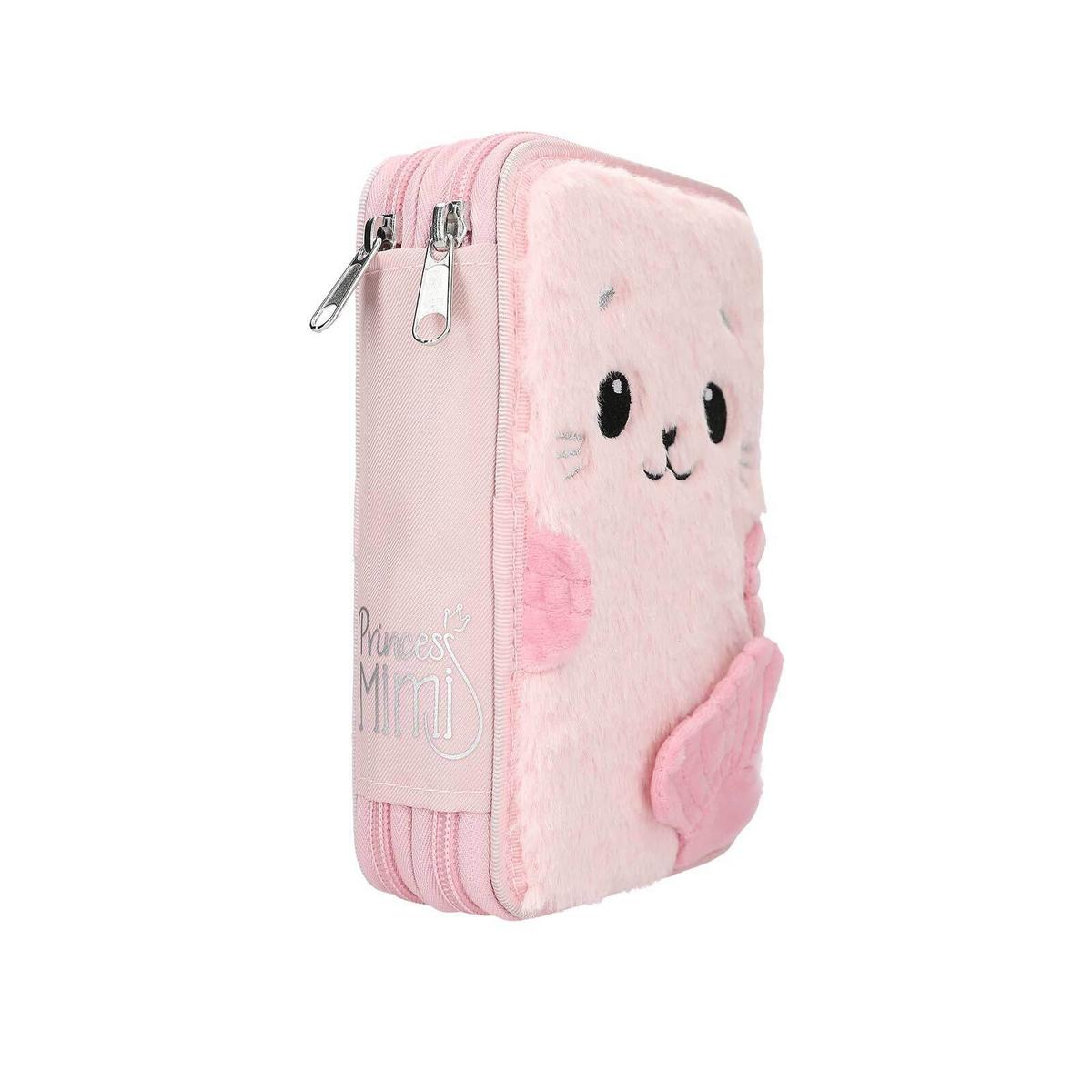 2-FACH FEDERTASCHE ROBBY Princess Mimi rosa 19 x 12 x 5 cm - Rosa, Kunststoff (12/5.5/19cm) - Depesche Germany