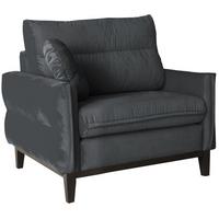 SESSEL Belweder, 94 cm, Dunkelgrau, Velourstoff - Wengefarben/Dunkelgrau, Holz/Textil (94/95/94cm) - Beautysofa