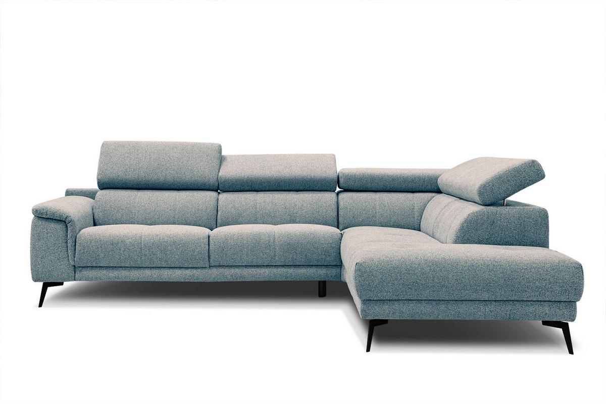 ECKSOFA FIERO 5-Sitzer, mintgrün - Schwarz/Mintgrün, Holzwerkstoff/Textil (269/158cm) - Wozimo