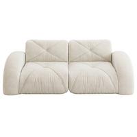 2-SITZER SOFA chenille modular & montagefrei - Weiß, Textil (204/76/95cm) - Urban Meuble