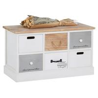 SITZBANK SALVA weiß - Weiß, Holz (73/41/32cm) - CARO-Möbel