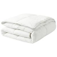 BETTDECKE Zweilagig Entenfedern und Daunen 4-Jahreszeiten 200/200 cm Serrato - Weiß, Textil (200/200cm) - Beliani