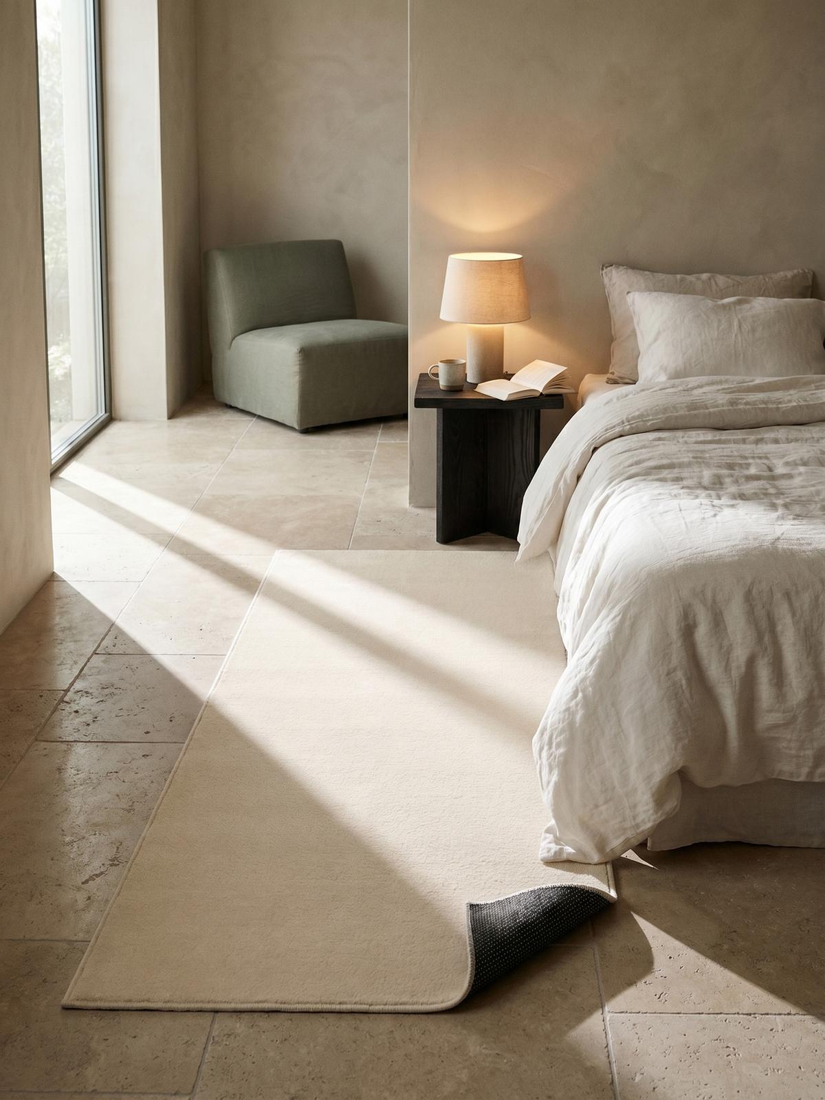 TEPPICHLÄUFER Antirutsch Uni RUTOR Polyester Beige 80 x 150 cm - Beige, Textil (80/150cm) - KADIMA DESIGN