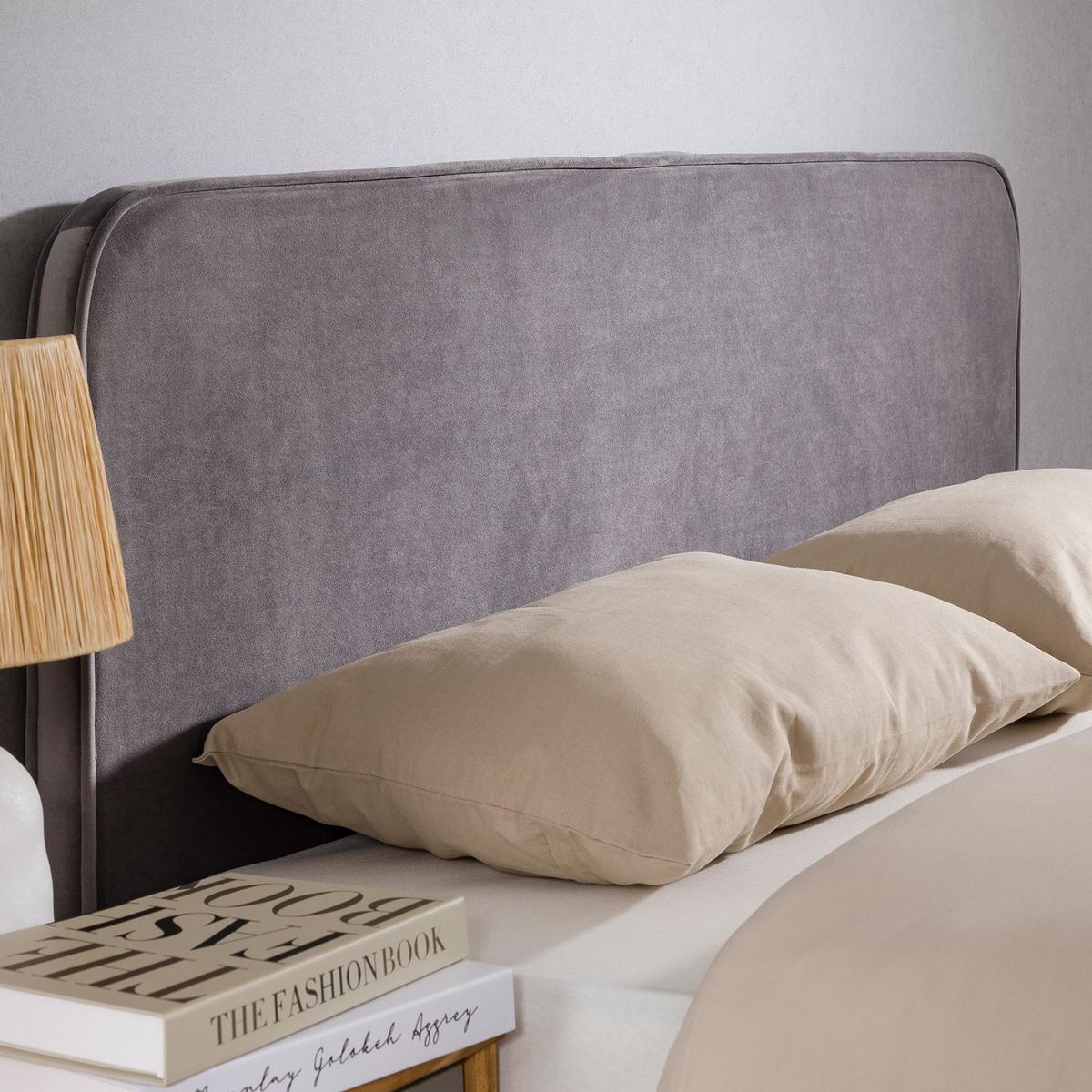 KOPFTEIL NOVARE 160x190 cm grau - Grau, Textil (160/58/6cm) - IDIMEX