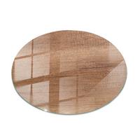TISCHPLATTE fi50 cm Natürliche Holzmaserung - Braun, Glas (0.4/50/50cm) - TULUP