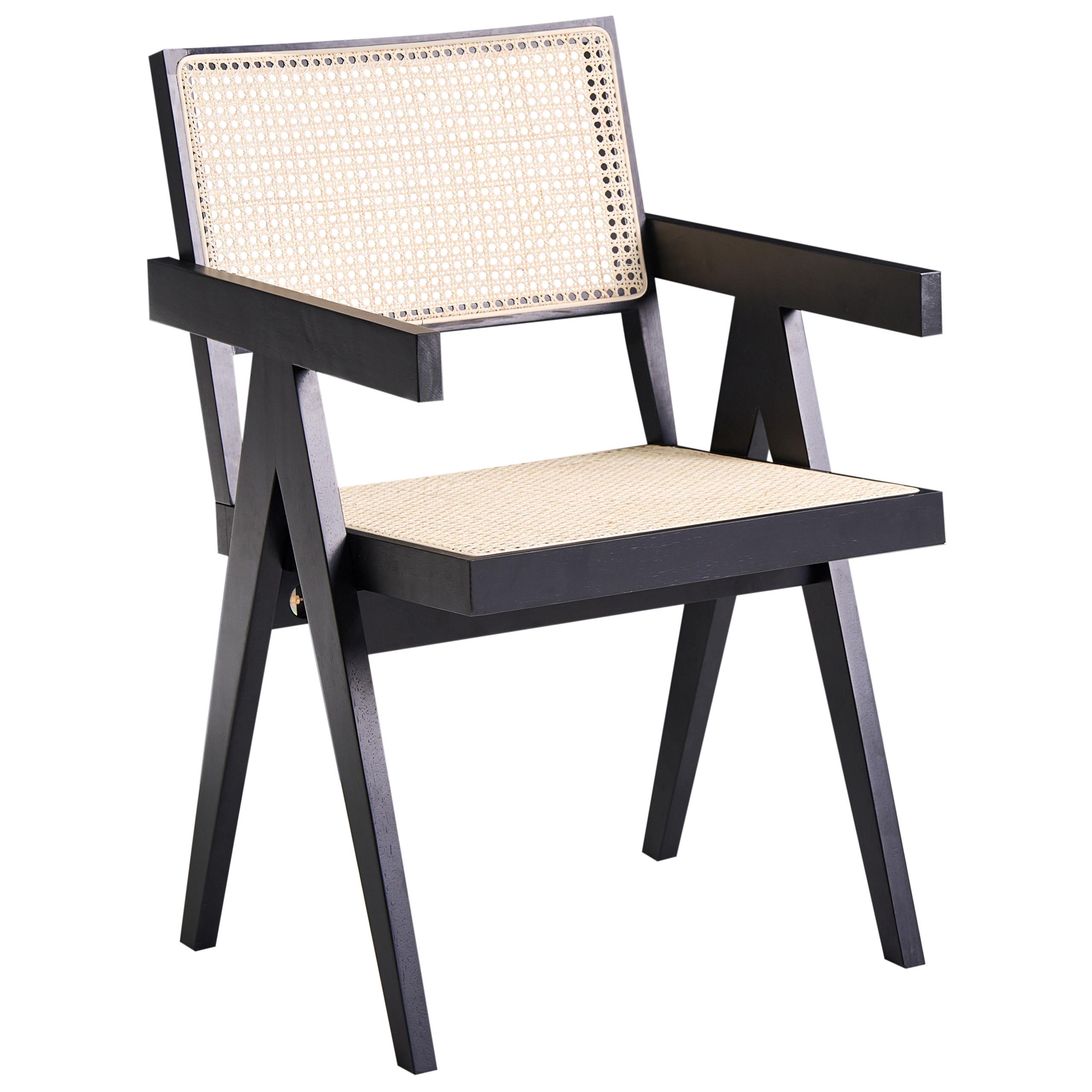 ESSZIMMERSTUHL Holz Schwarz Westbrook - Naturfarben, Holz (55/85/58cm) - Beliani