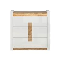 KOMMODE Helios Weiß und Holz - Weiß, Holzwerkstoff (97/96.5/41cm) - Petits-meubles