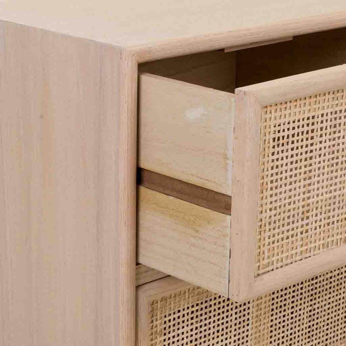 LOWBOARD aus MDF und braunem Netz 120x42x60 - Braun, Holz (120/60/42cm) - Wanderlust