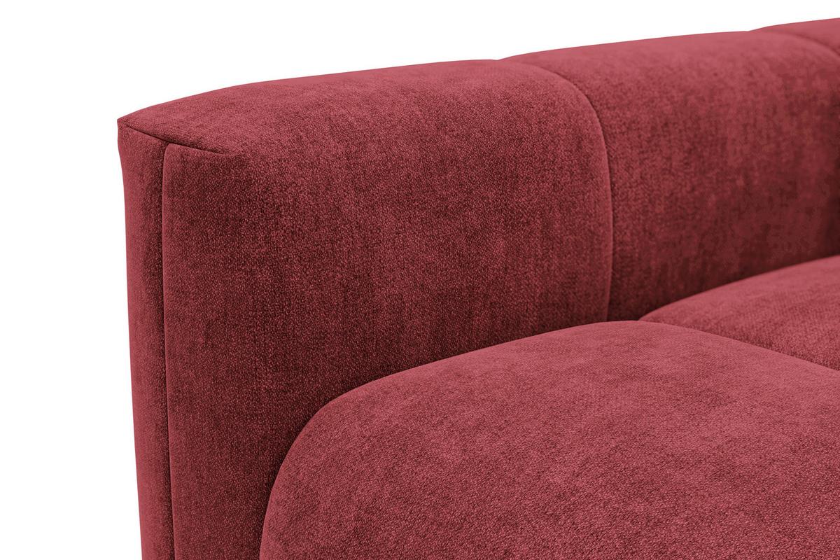ECKSOFA VERONA 3-Sitzer rechts, Dunkelrot - Schwarz/Dunkelrot, Holz/Textil (224/173cm) - Courtois Laville