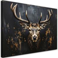 LEINWANDBILD Tiere 30x20cm - Goldfarben, Textil (30/20cm) - Feeby