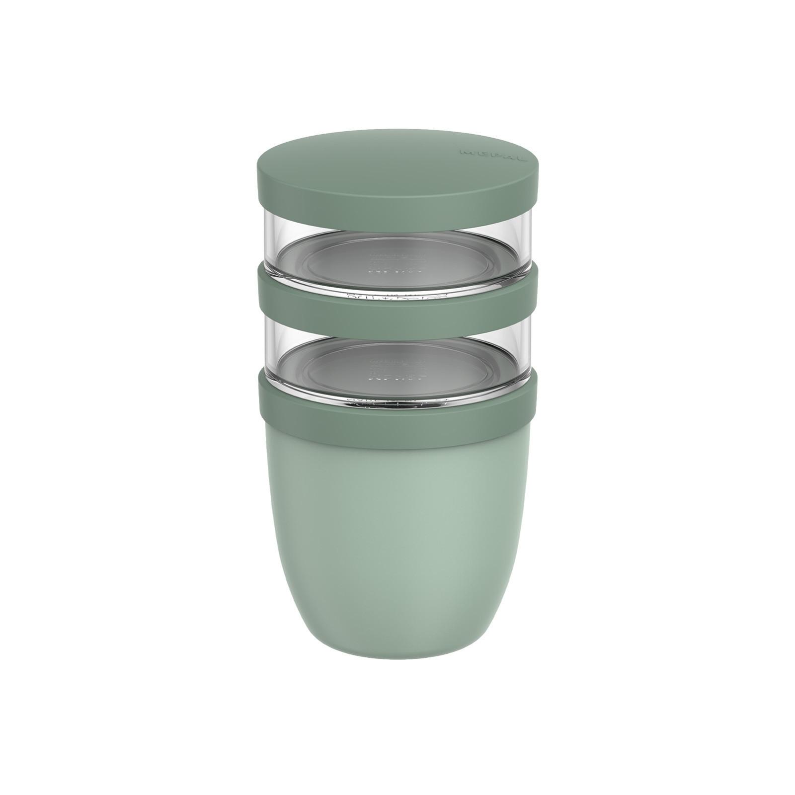 LUNCHPOT Ellipse Nordic Sage 500 ml + 2x 200 ml - Mintgrün, Kunststoff (10.7/20/10.7cm) - Mepal