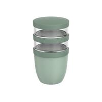 LUNCHPOT Ellipse Nordic Sage 500 ml + 2x 200 ml - Mintgrün, Kunststoff (10.7/20/10.7cm) - Mepal