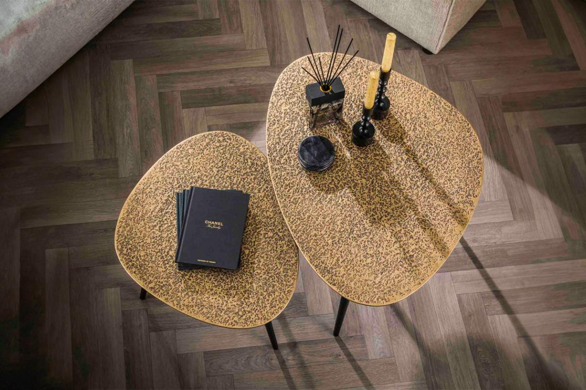 COUCHTISCH LAUCA 2ER SET Bronze Metall - Schwarz/Bronzefarben, Metall (59/80/43cm) - KAWOLA