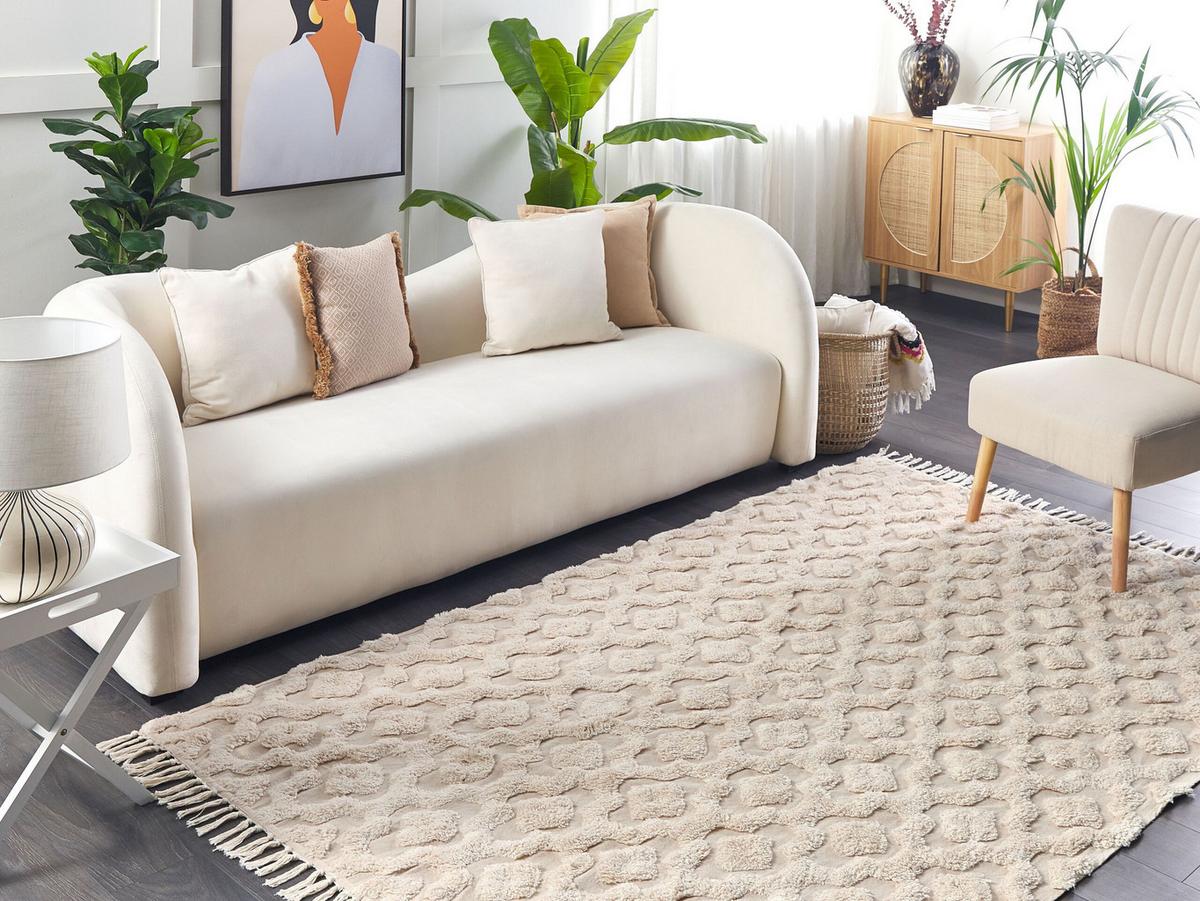 KURZFLOR-TEPPICH Aksaray 200/140 cm - Beige, Textil (140/200cm) - Beliani