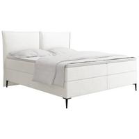 BOXBETT Calio Rise mit Bettkasten, Weiß Chenille 120x200 cm – inkl. H4 Taschenfederkern Matratze & Foam Topper - Schwarz/Weiß, Holz/Holzwerkstoff (120/200cm) - WFL GROUP