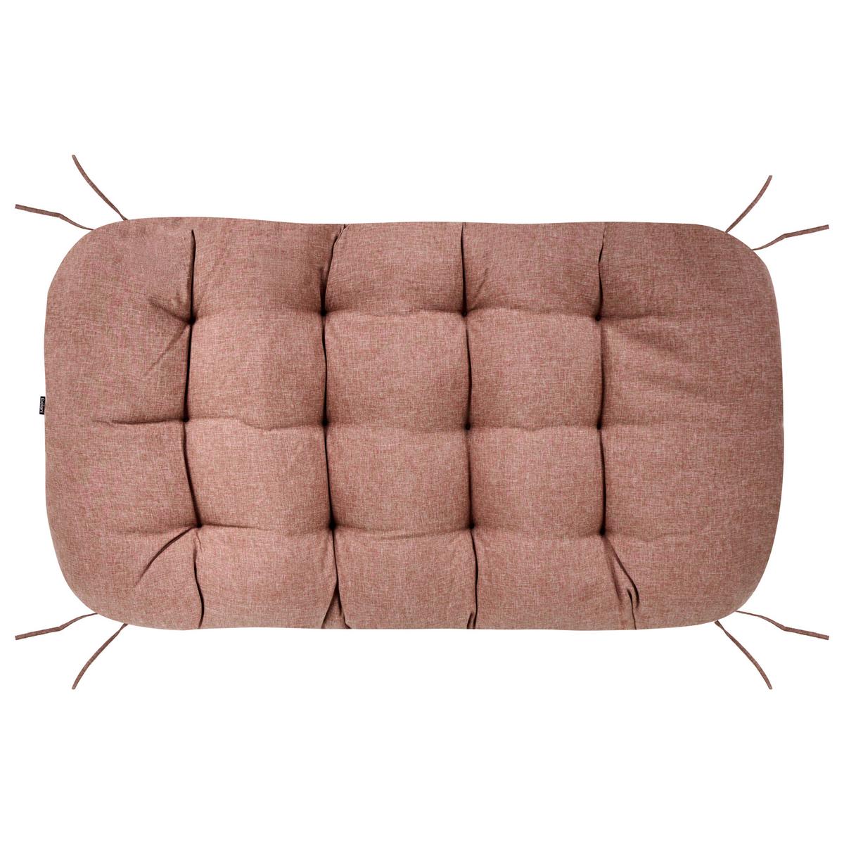 HÄNGESESSEL mit Gestell Metall Braun Alghero - Beige/Braun, Textil (109/195/101cm) - Beliani