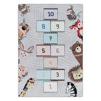 SPIELTEPPICH TRAUN in Grau, als Hüpfspiel, 120 x 170 cm - Grau, Textil (170/120cm) - KADIMA DESIGN