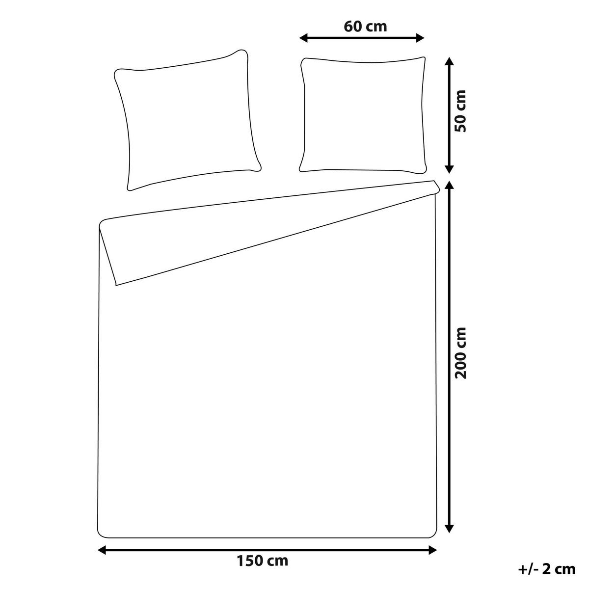 BETTWÄSCHE-SET 150/200 cm Baumwollmusselin Grün Sumner - Grün, Textil (150/200cm) - Beliani