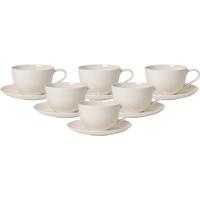 FRÜHSTÜCKSTASSEN MIT UNTERTASSEN For Me weiß 300 ml 6er Set - Weiß, Keramik (17.4/9.4/17.4cm) - Villeroy & Boch