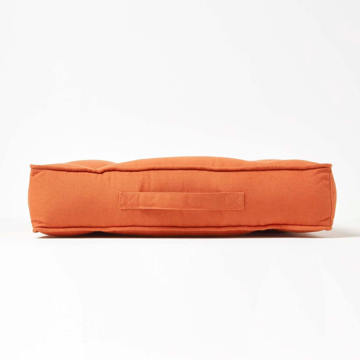SITZKISSEN mit Aussparung terracotta 50/50/10 cm – Entlastungskissen, Baumwolle - Orange, Textil (50/50/10cm) - Homescapes