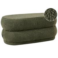 POLSTERBANK Bouclé Grün Ellendale - Grün, Textil (90/40/40cm) - Beliani