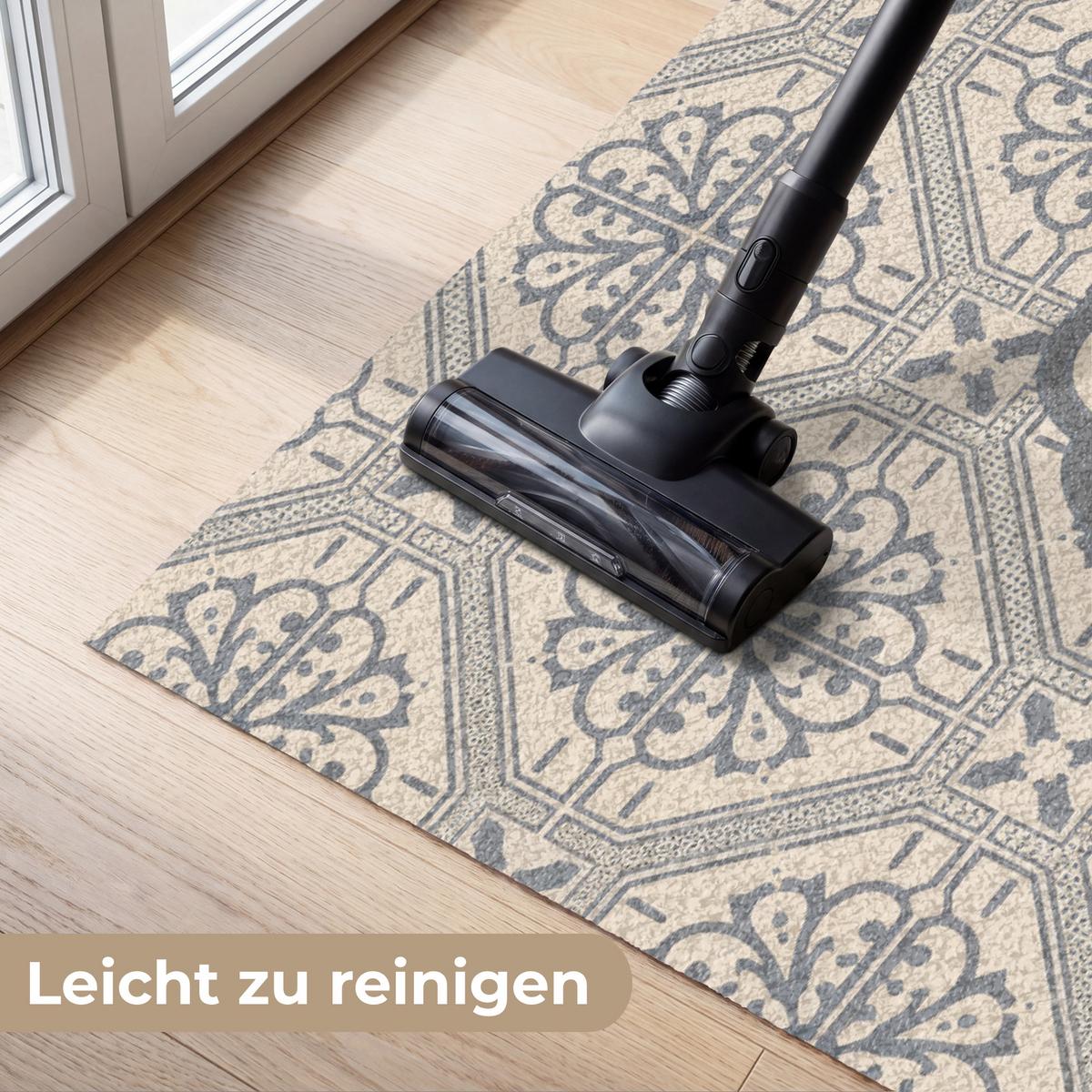 FUSSMATTE Willkommen - Klassisch - Grau Flurteppich 180x120 cm - Beige, Kunststoff (180/0.4cm) - MuchoWow