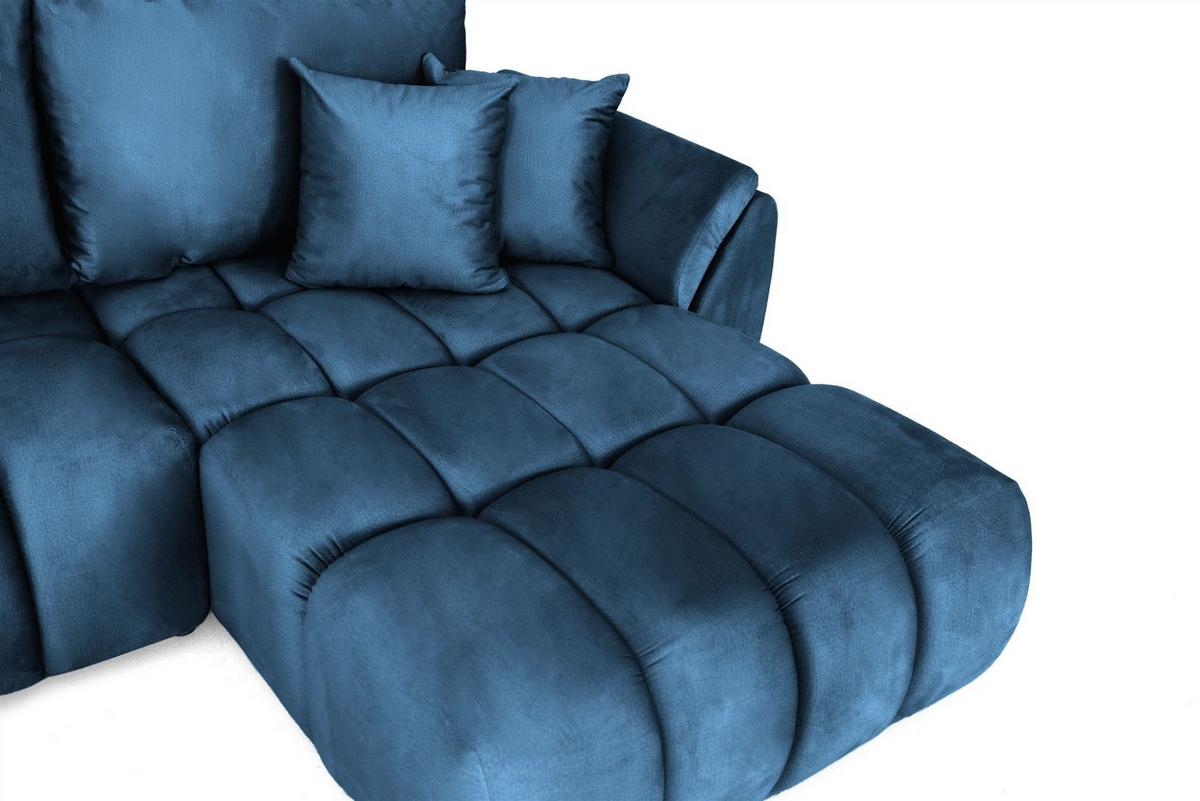 ECKSOFA Collin Mit Schlaffunktion - Blau, Holzwerkstoff/Textil (185/280cm) - Fun Möbel