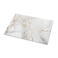TISCHPLATTE 100x70 cm Eleganter Marmor mit Adern - Weiß, Glas (0.4/100/70cm) - TULUP