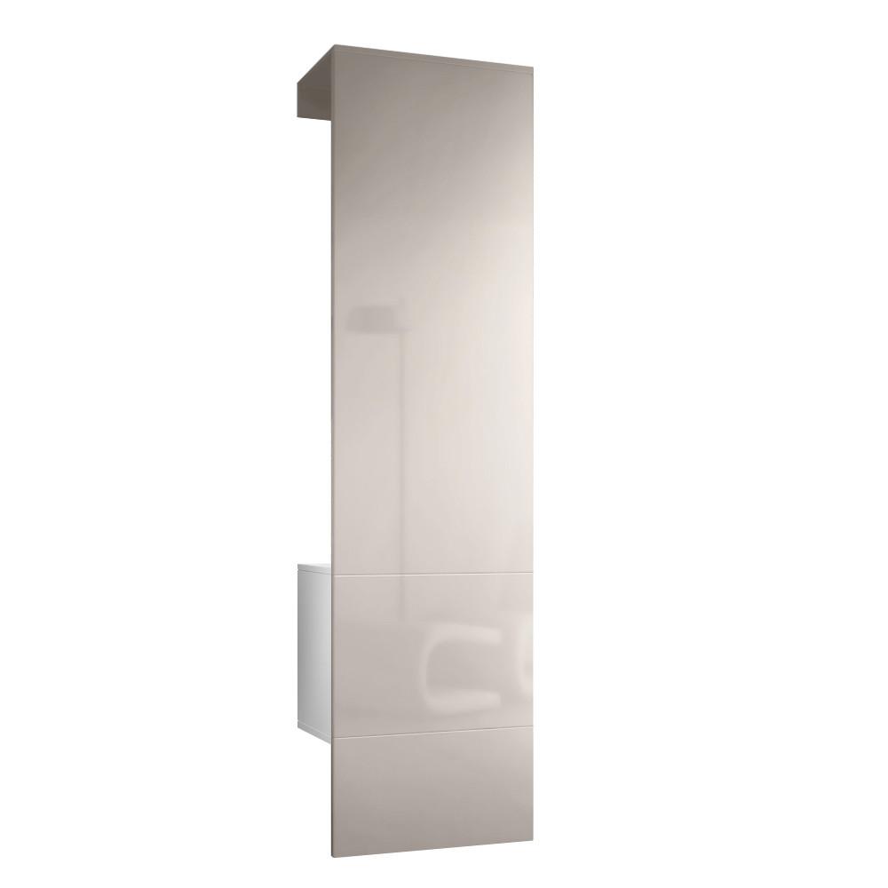 GARDEROBE Carlton Paneel in Sandgrau Hochglanz - Sandfarben, Holzwerkstoff (52/193/35cm) - Vladon