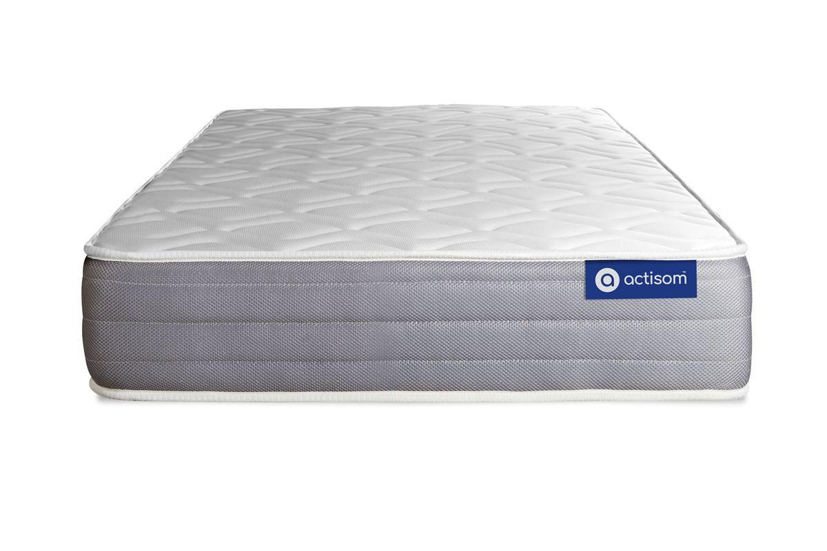 BETT Actimemo dream Memory-Schaum 80 x 200 cm h2 - Kit Bettgestell Grau - Beige/Grau, Karton/Holz (80/200cm) - ACTISOM