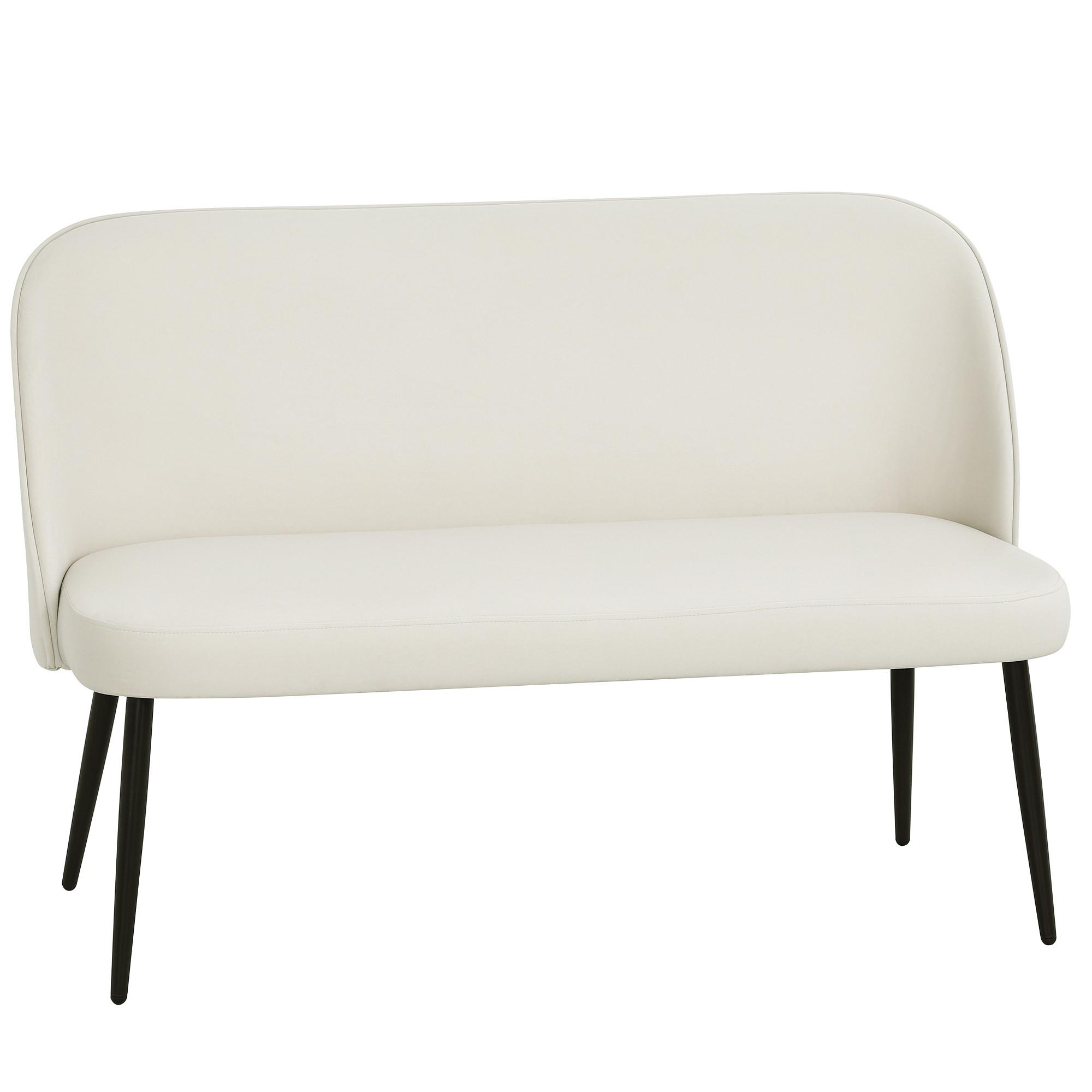 2-SITZER-SOFA Polyester Metall Beige - Beige/Schwarz, Textil/Metall (63/84.5/127cm) - HOMCOM