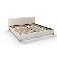 POLSTERBETT Arles 200/200 cm Boucle Stoff - Hellbraun/Weiß, Holz/Textil (200/200cm) - S-Style Möbel
