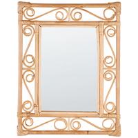 WANDSPIEGEL Rattan naturfarben 41/52 cm Amanu - Beige/Naturfarben, Naturmaterialien (41/52/2cm) - Beliani