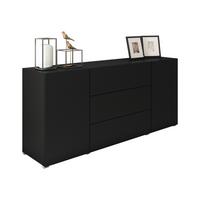 SIDEBOARD Berlin 150 - Graphitfarben/Schwarz, Holzwerkstoff/Kunststoff (150/68/39cm) - MIRJAN24