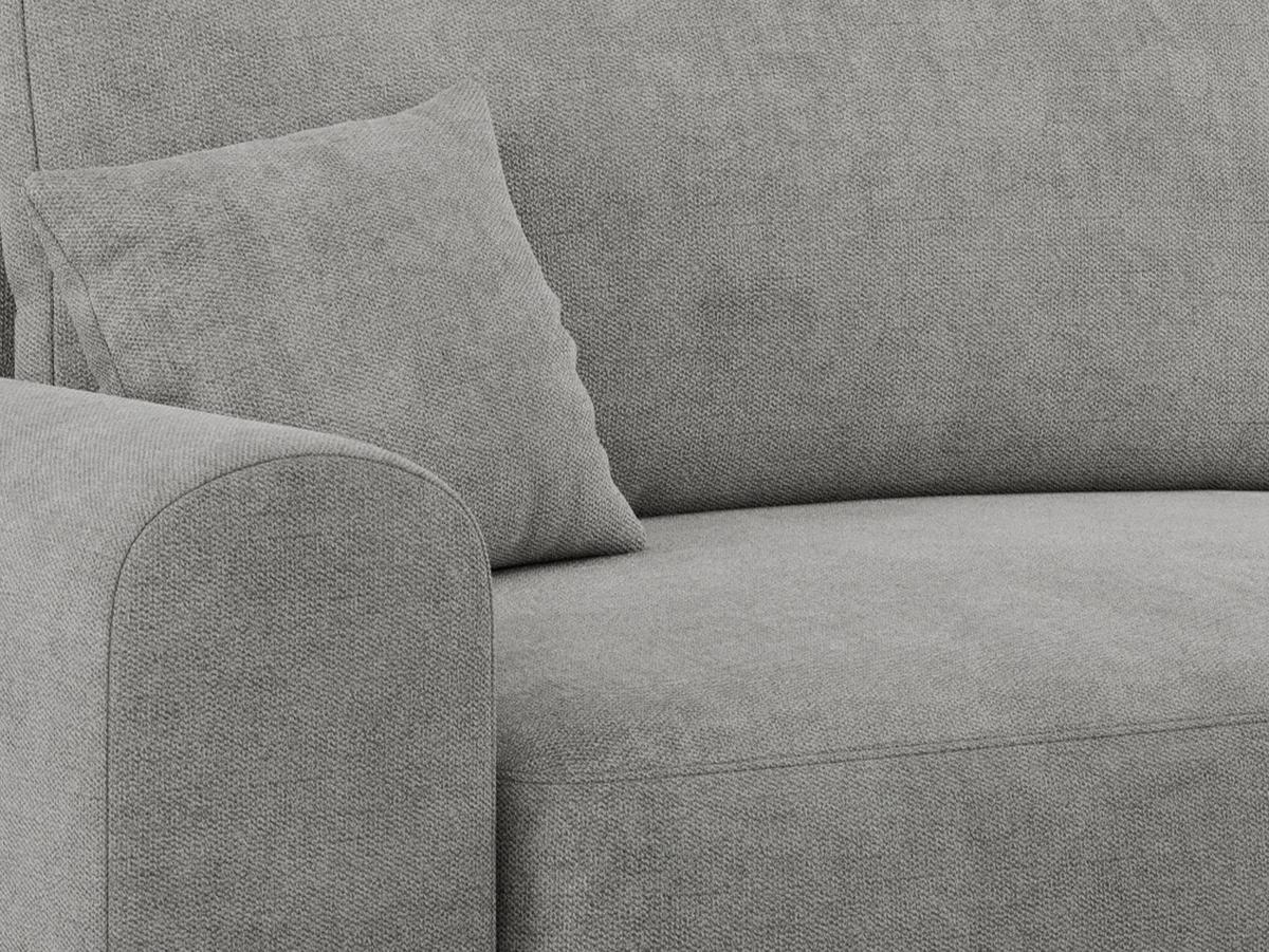 ECKSOFA NELSON Hellgrau Struktur - Hellgrau/Schwarz, Kunststoff/Textil (274/152cm) - MKS