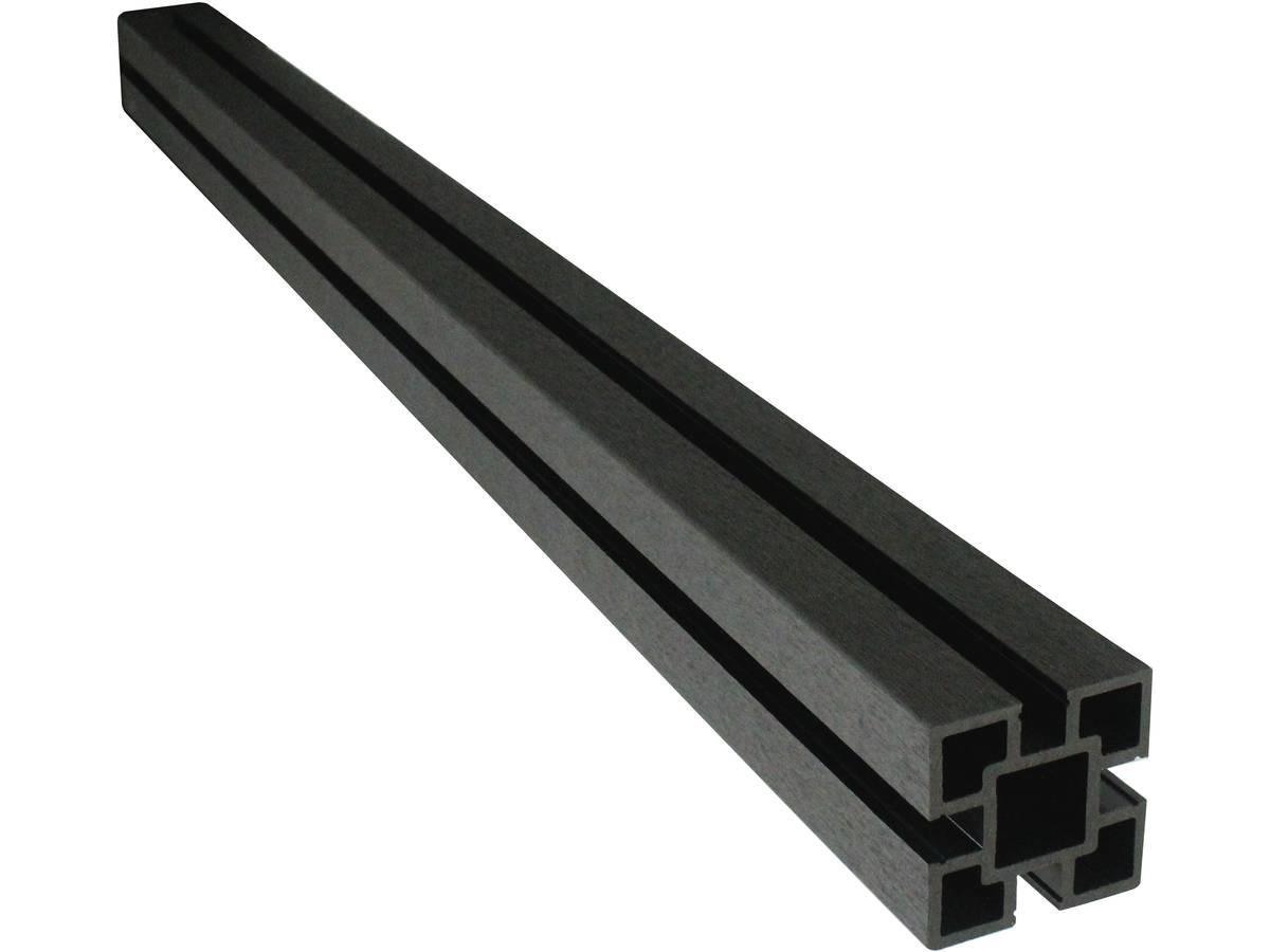 ZAUN - SICHTSCHUTZ kit clôture 8 x 1.6m composite - kit de fixation offert - marron Braun - Braun, Holzwerkstoff (120cm) - Habitat Garten