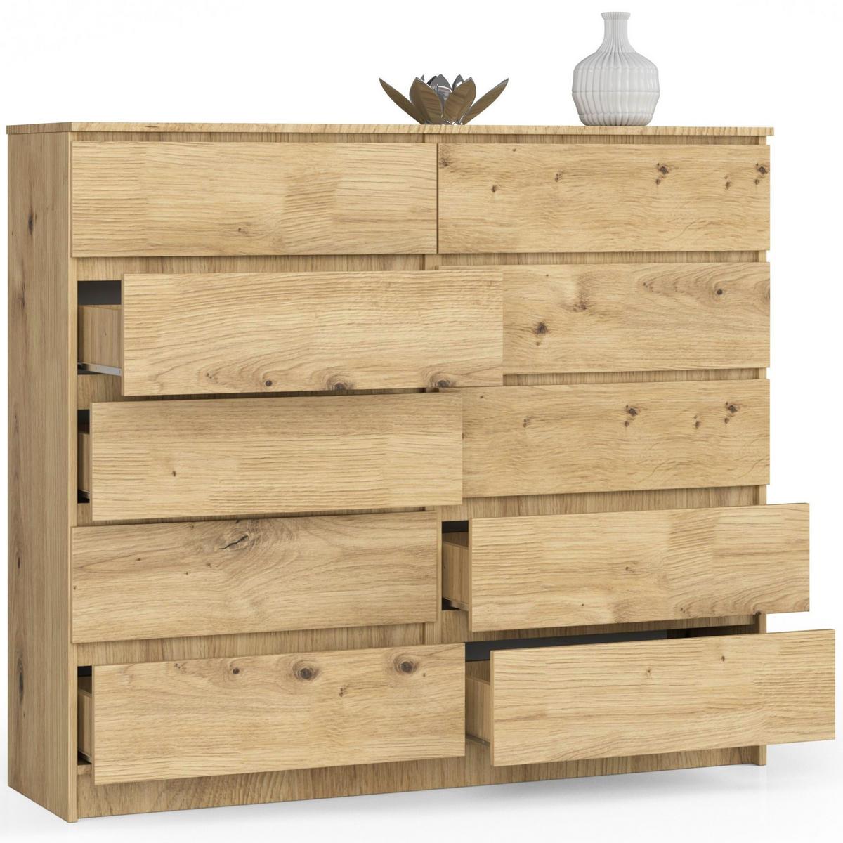 KOMMODE Eiche Artisan 121/138/40 - Eiche Artisan, Holzwerkstoff (138/121/40cm) - RAUMHIRSCH FURNITURE