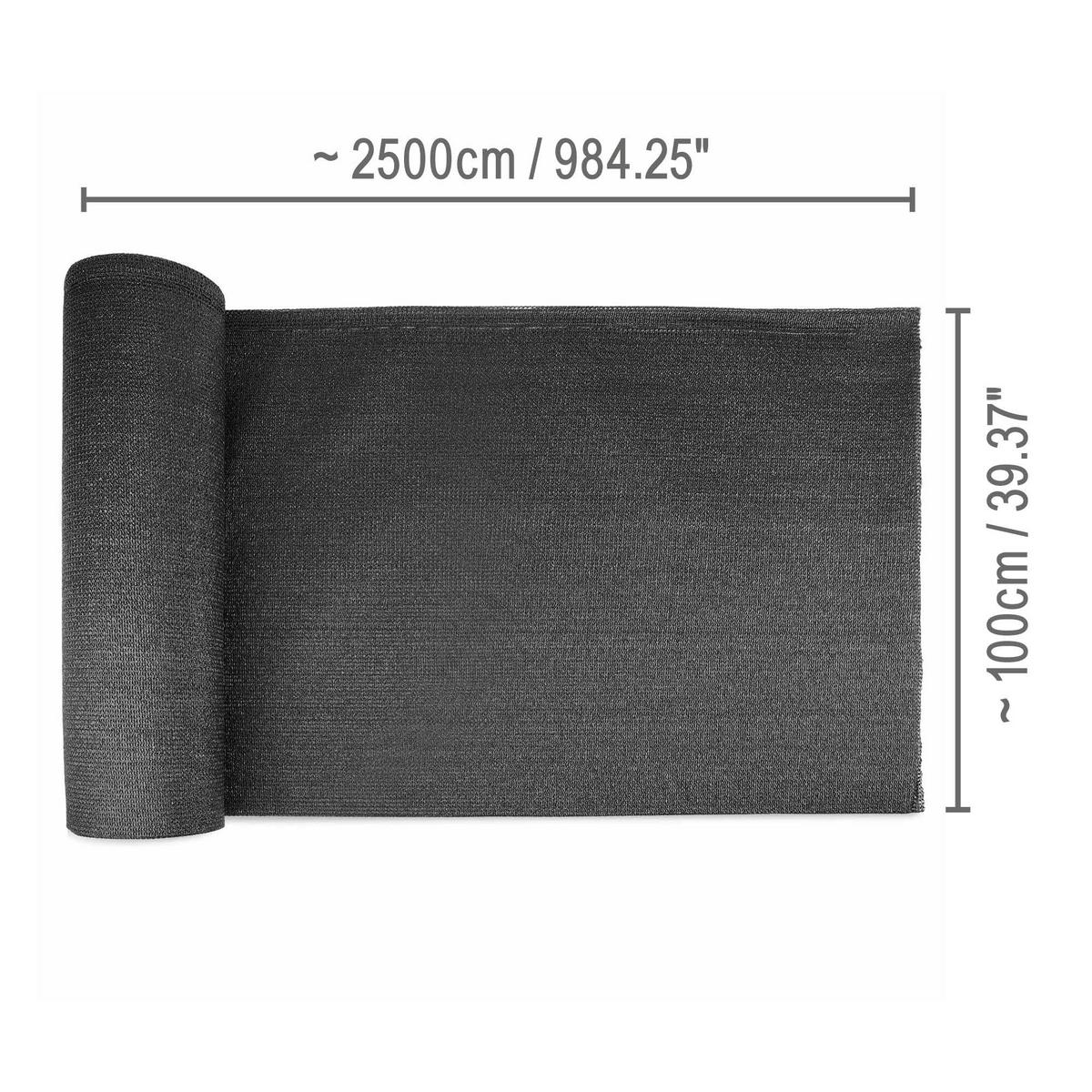 SICHTSCHUTZZAUN SolVision SG80 100/2500 cm Anthrazit - Anthrazit, Kunststoff (2500/100cm) - Sol Royal
